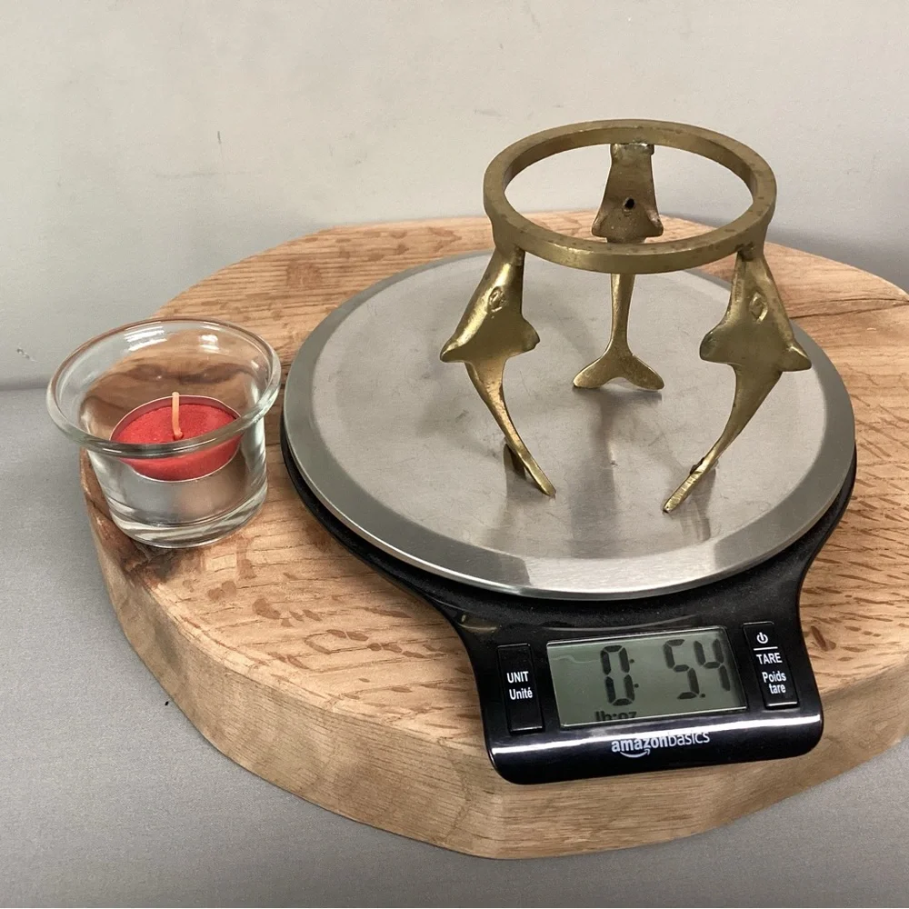 🟡 Vintage - Solid Brass Tea Light / Votive Candle Holder with Glass Insert
